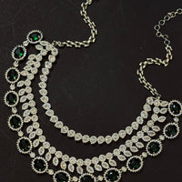 Emerald Grace American Diamond Necklace Set