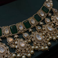 Emerald Regal Heritage Polki Kundan Bridal Set