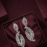 Elegant Marquise CZ Stone Long Earrings