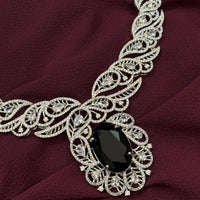 Green Crystal American Diamond Set