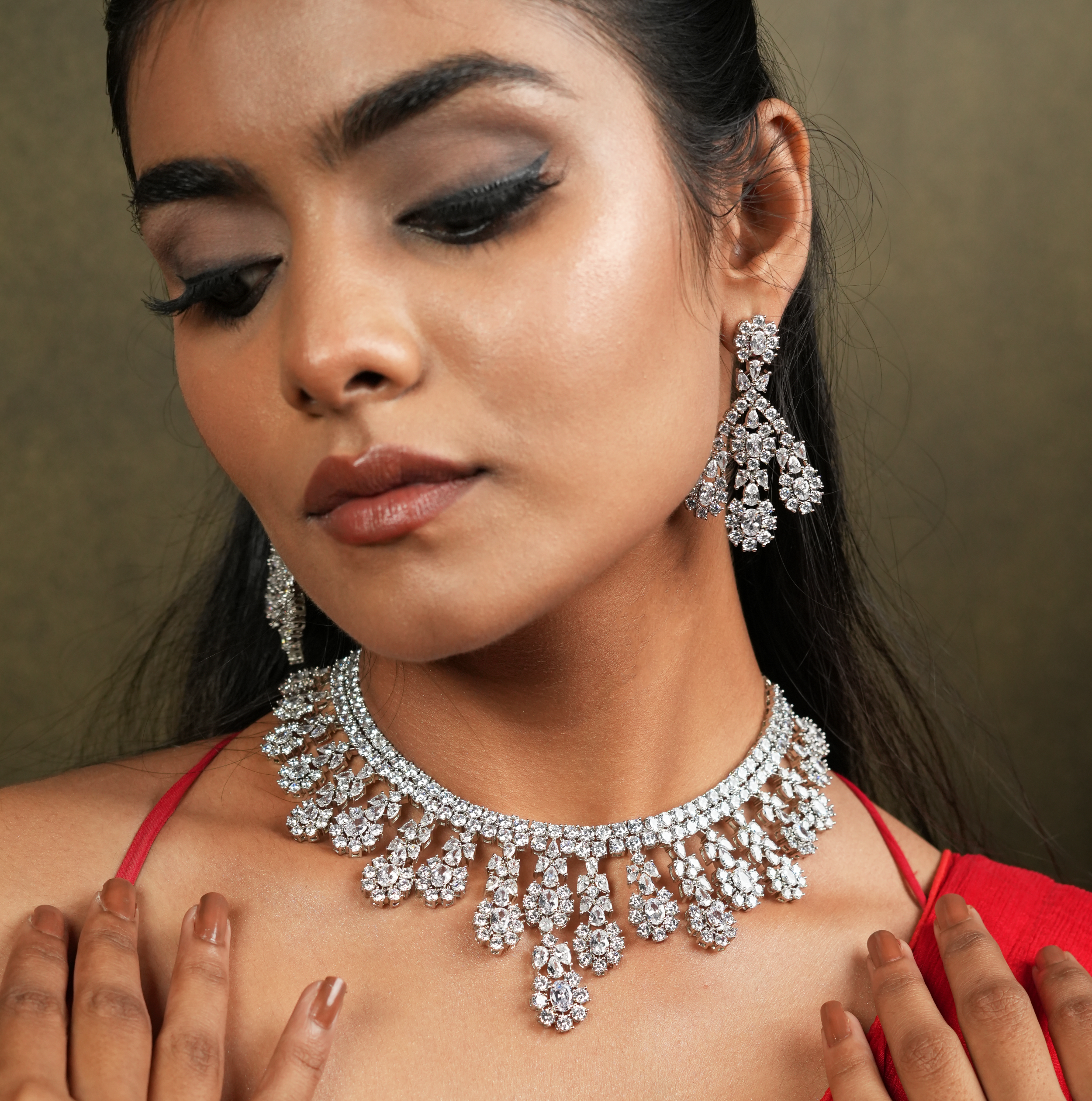 Radiant Luxe American Diamond Necklace Set