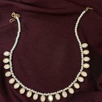 Delicate Pearl Polki Kundan Necklace