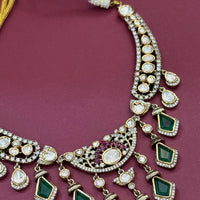 Royal Emerald Kundan AD Choker Necklace Set