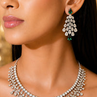 Emerald Green Crystal  Necklace Set