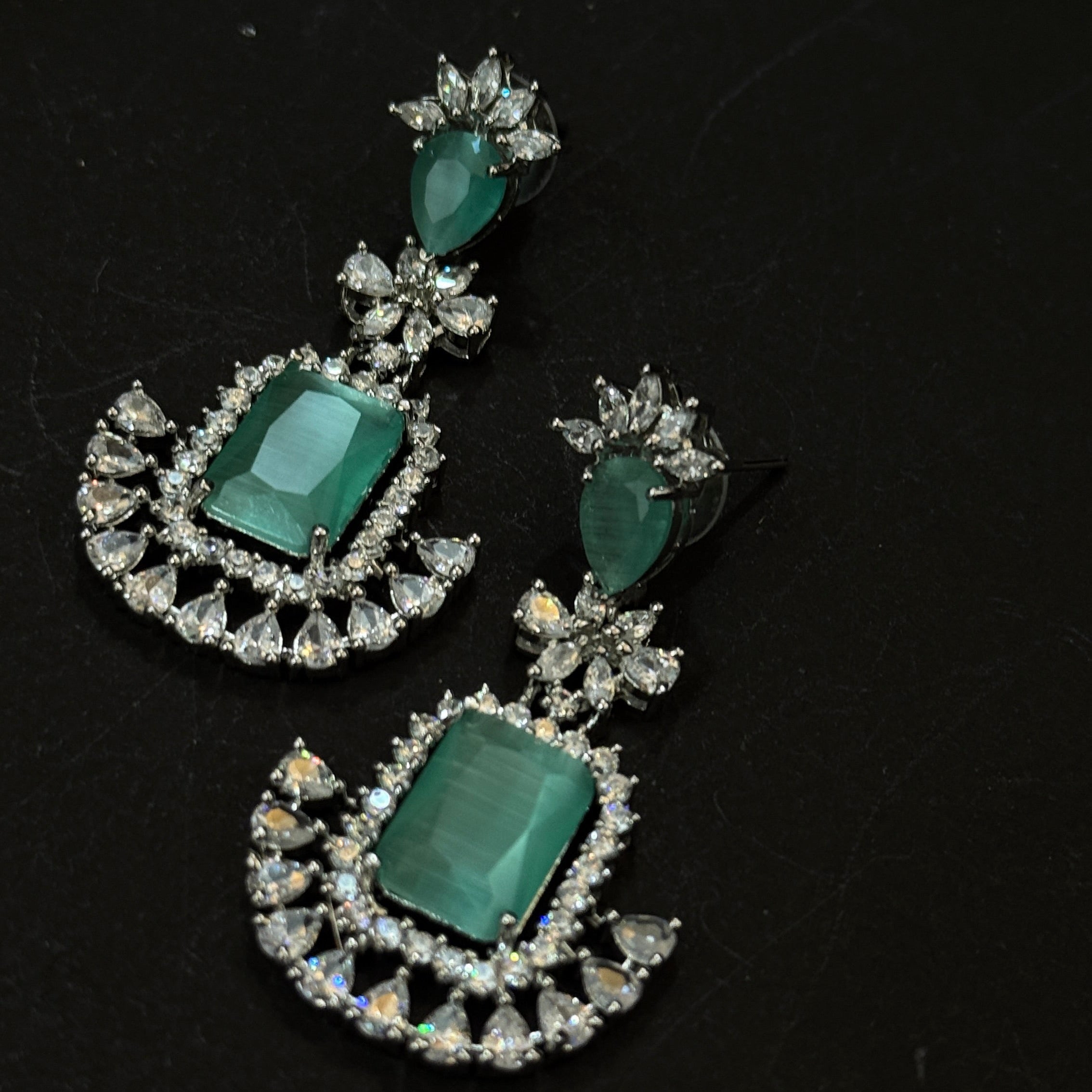 Mint Royale CZ & Doublet Stone Partywear Necklace Set