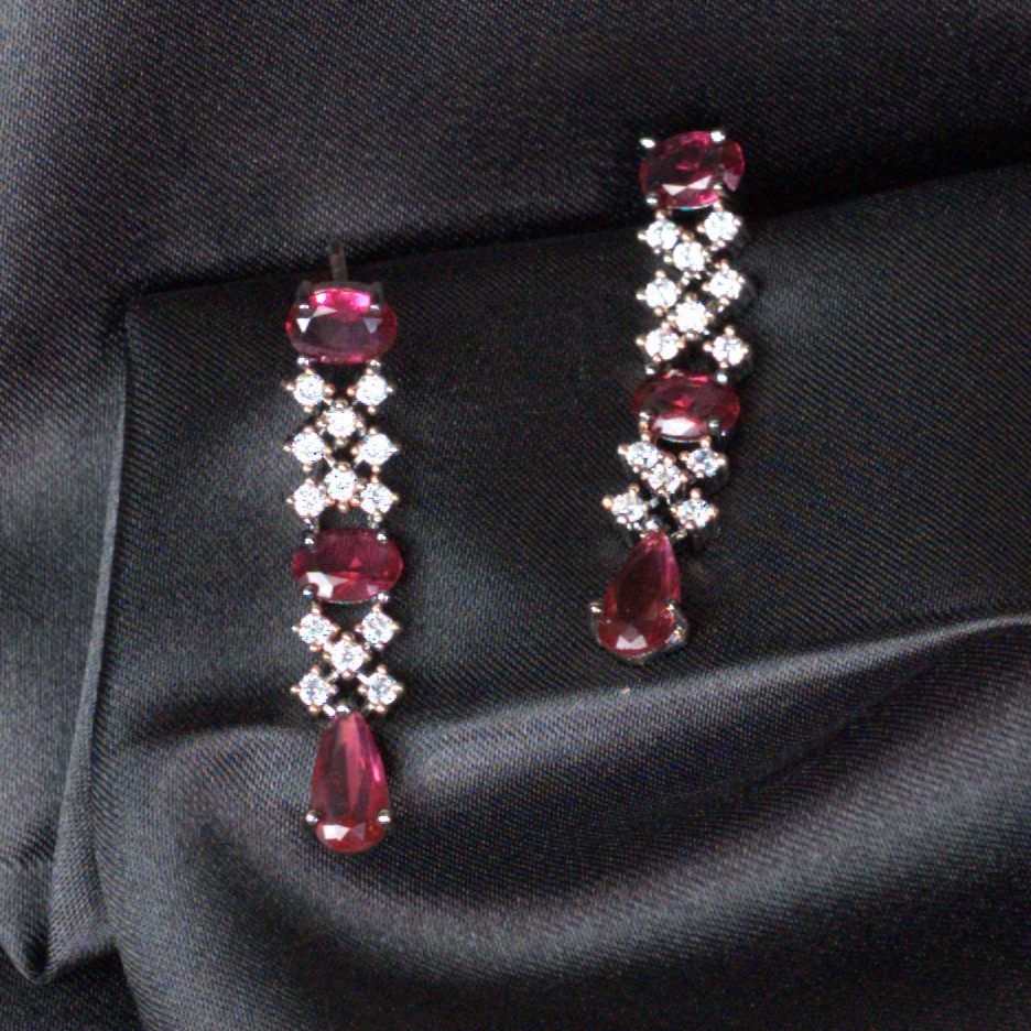 Ruby Rose gold  American Diamond Set - Mivanaa