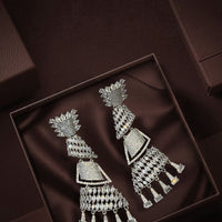 Statement Geometric CZ Stone Earrings