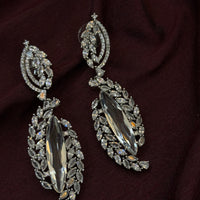 Elegant Marquise CZ Stone Long Earrings