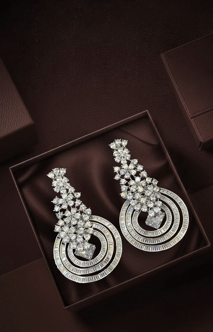 Luxury Zirconia Stone Designer Earrings