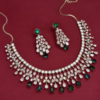 Emerald Green Crystal  Necklace Set