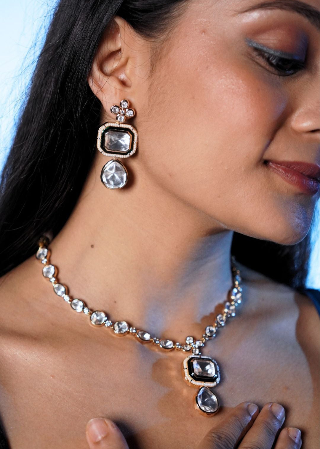 Mystic Mossanite Kundan-Mivanaa