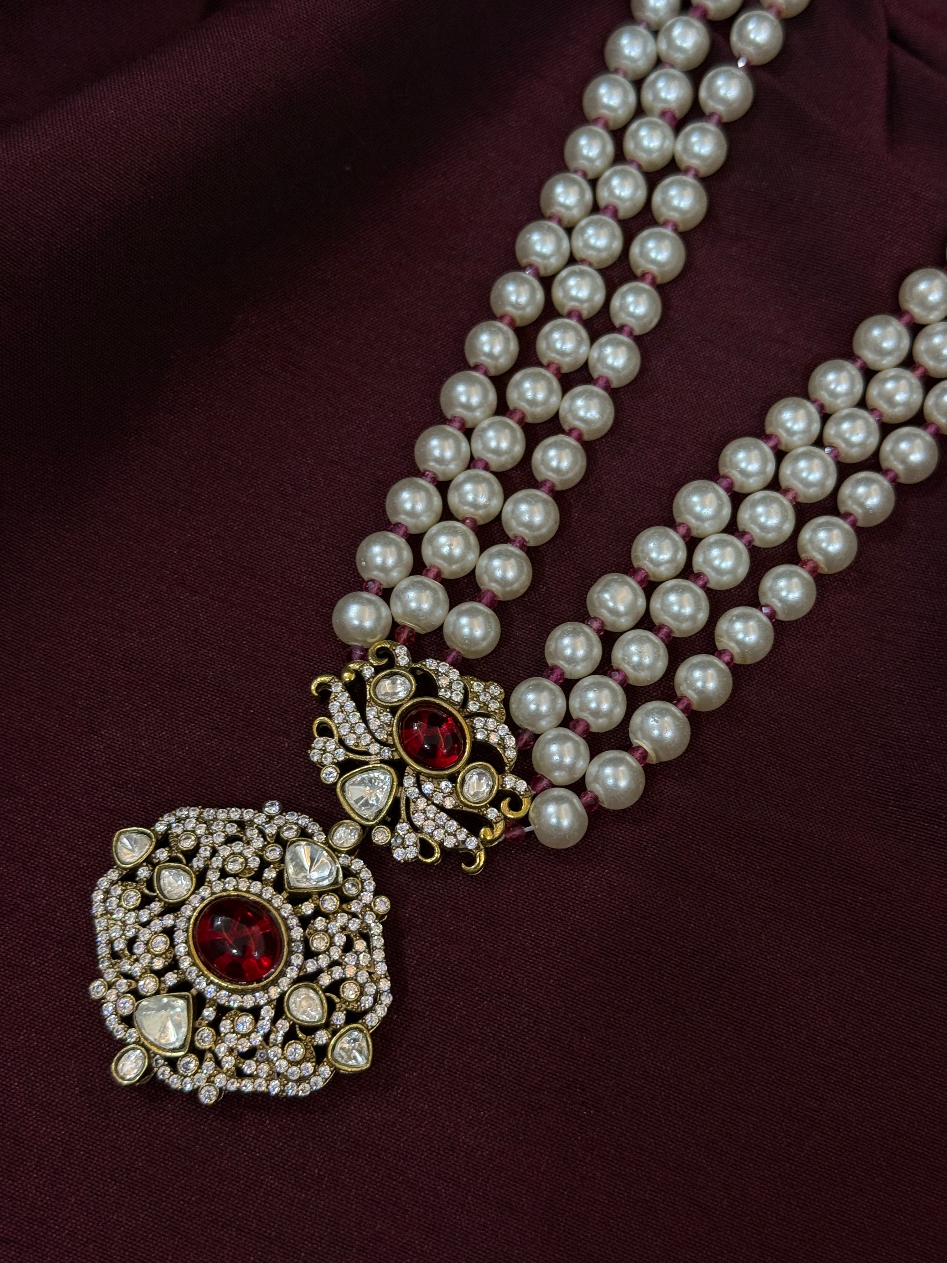 Pearl Rani Haar Kundan  Set