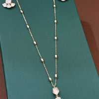 Elegant Polki Kundan Gold Plated Pendant Set