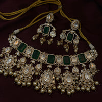Emerald Regal Heritage Polki Kundan Bridal Set