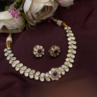 Kundan Necklace Set with Ruby Centerpiece