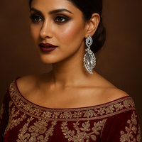 Elegant Marquise CZ Stone Long Earrings