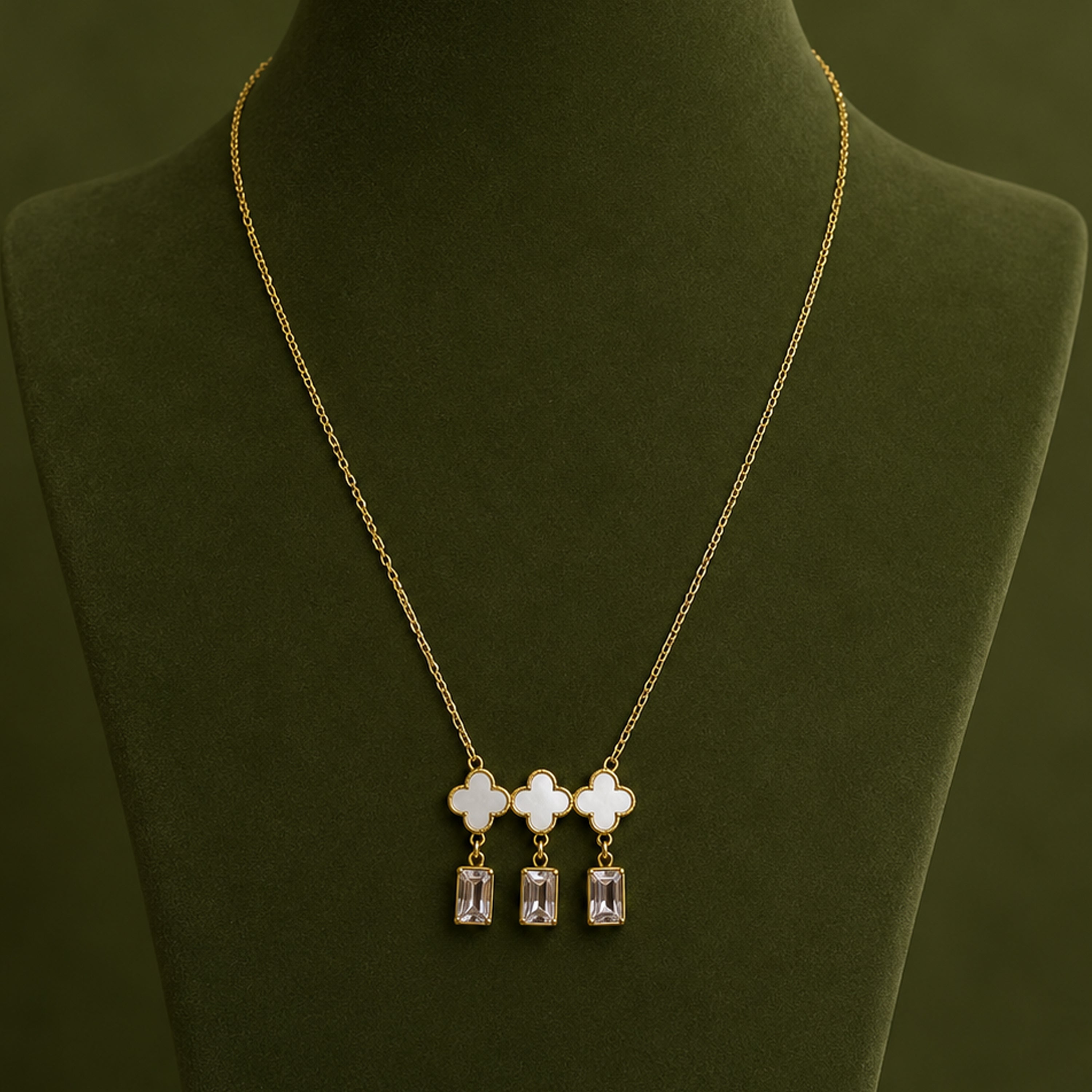 Trio Blossom Pendant- Lightweight Office Wear Jewellery