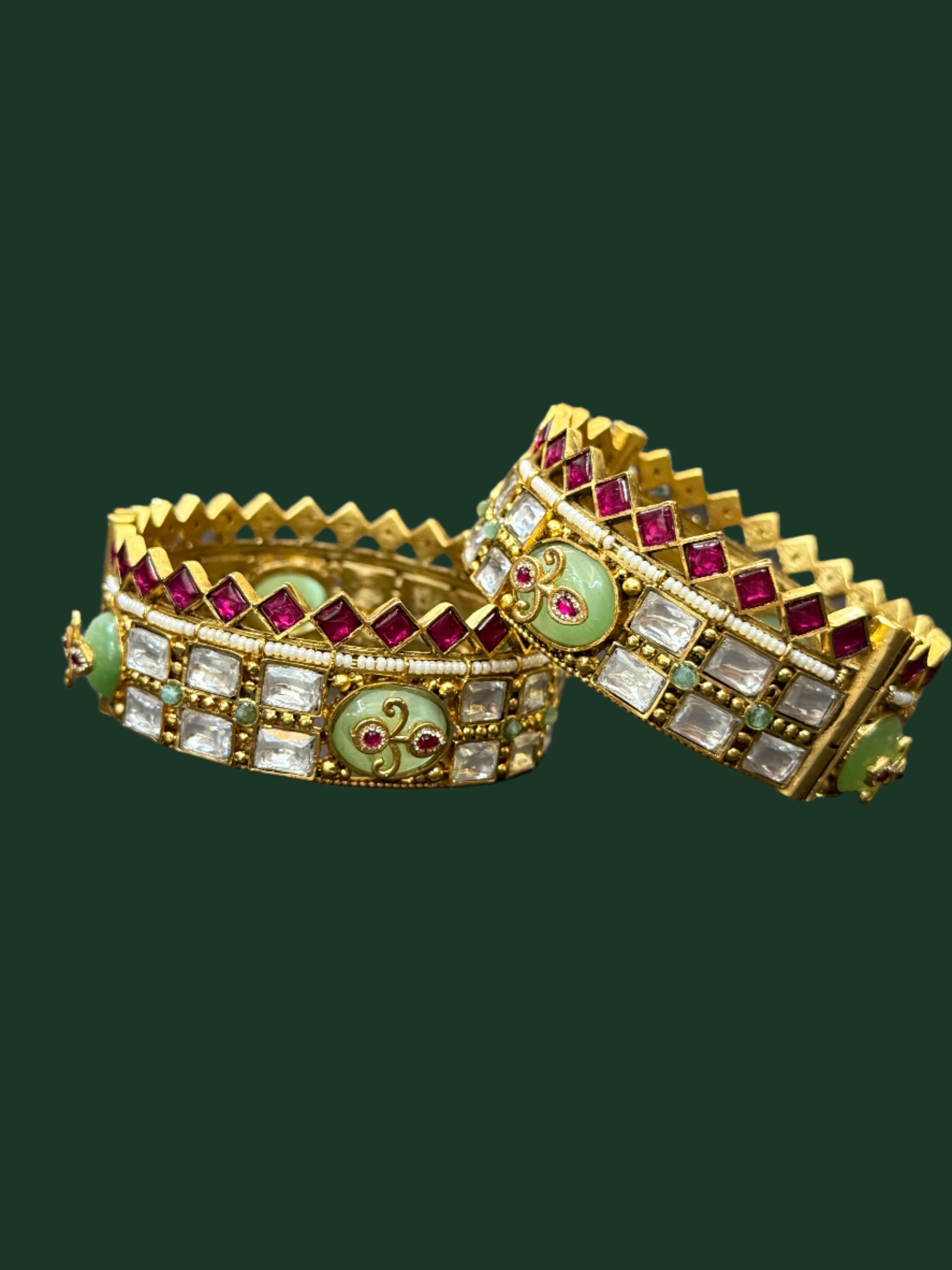 Royal Pachi Kundan Maharani Bangles