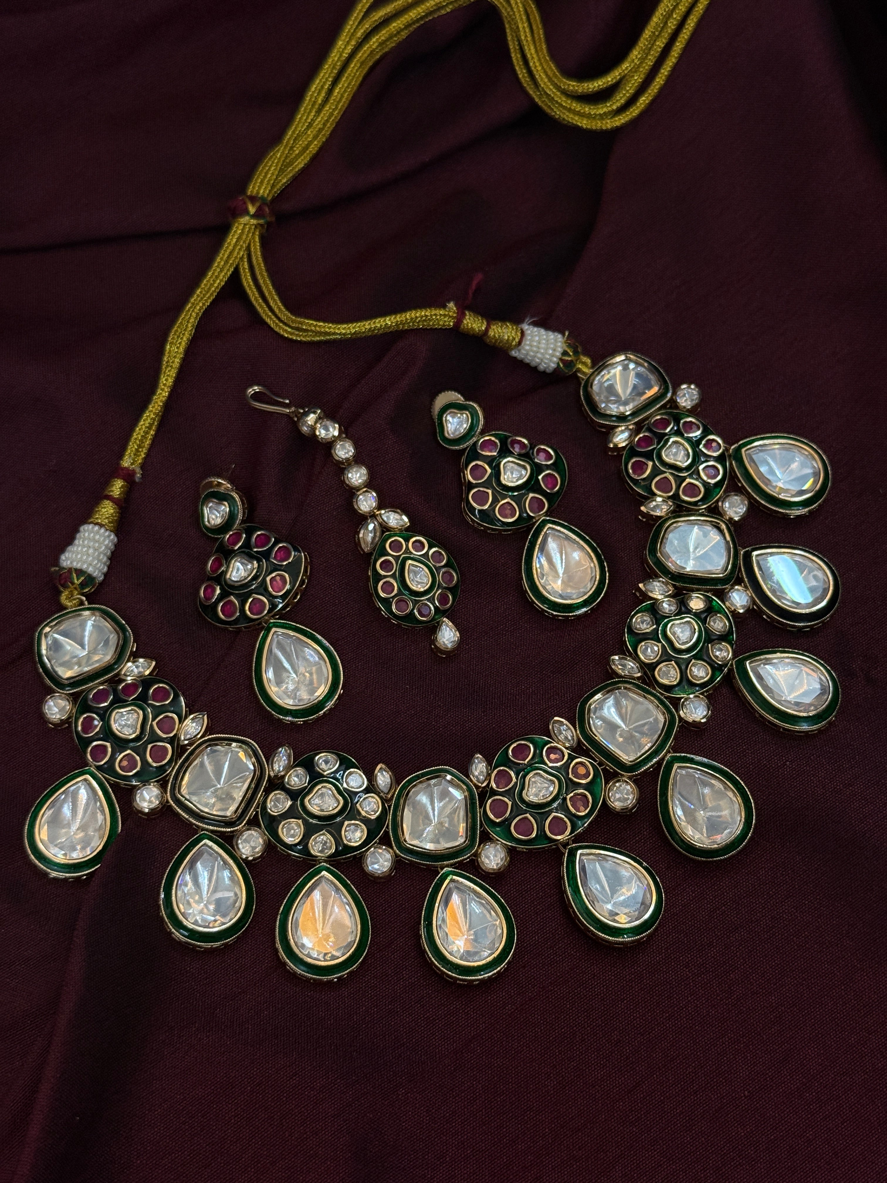 Vintage Viraasat – Royal Polki Meenakari Set