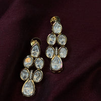 Regal Aura Moissanite Polki Gold Finish Necklace Set