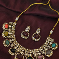 Royal Multicolor Kundan Wedding Necklace Set