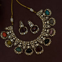 Royal Multicolor Kundan Wedding Necklace Set