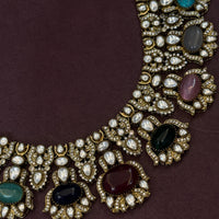 Royal Multicolor Kundan Wedding Necklace Set