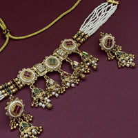 Royal Pearl Kundan Choker Necklace Set