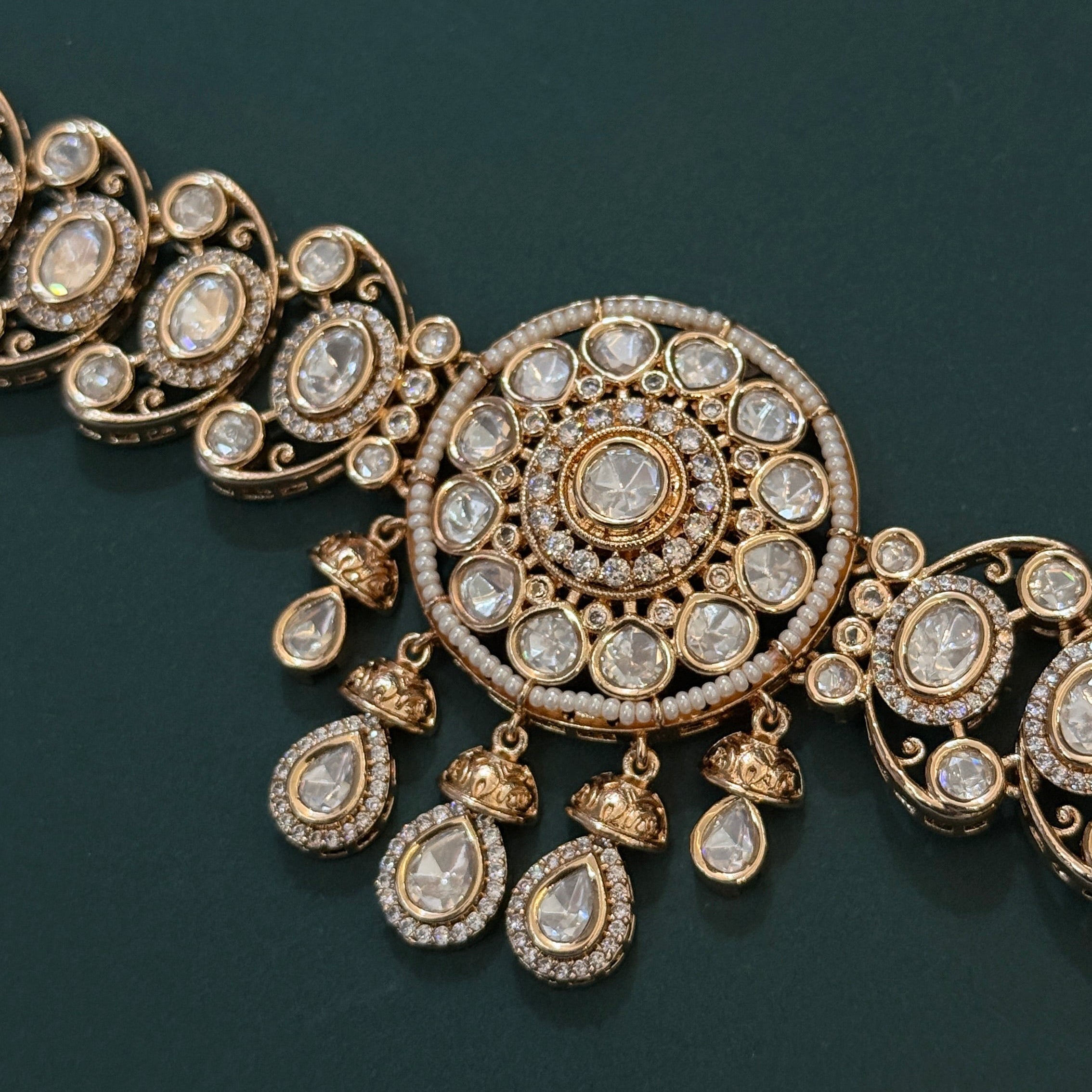 Royal Round Polki Kundan Bridal Necklace Set