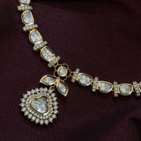 Royal Heart Motif Real Polki Kundan Necklace Set