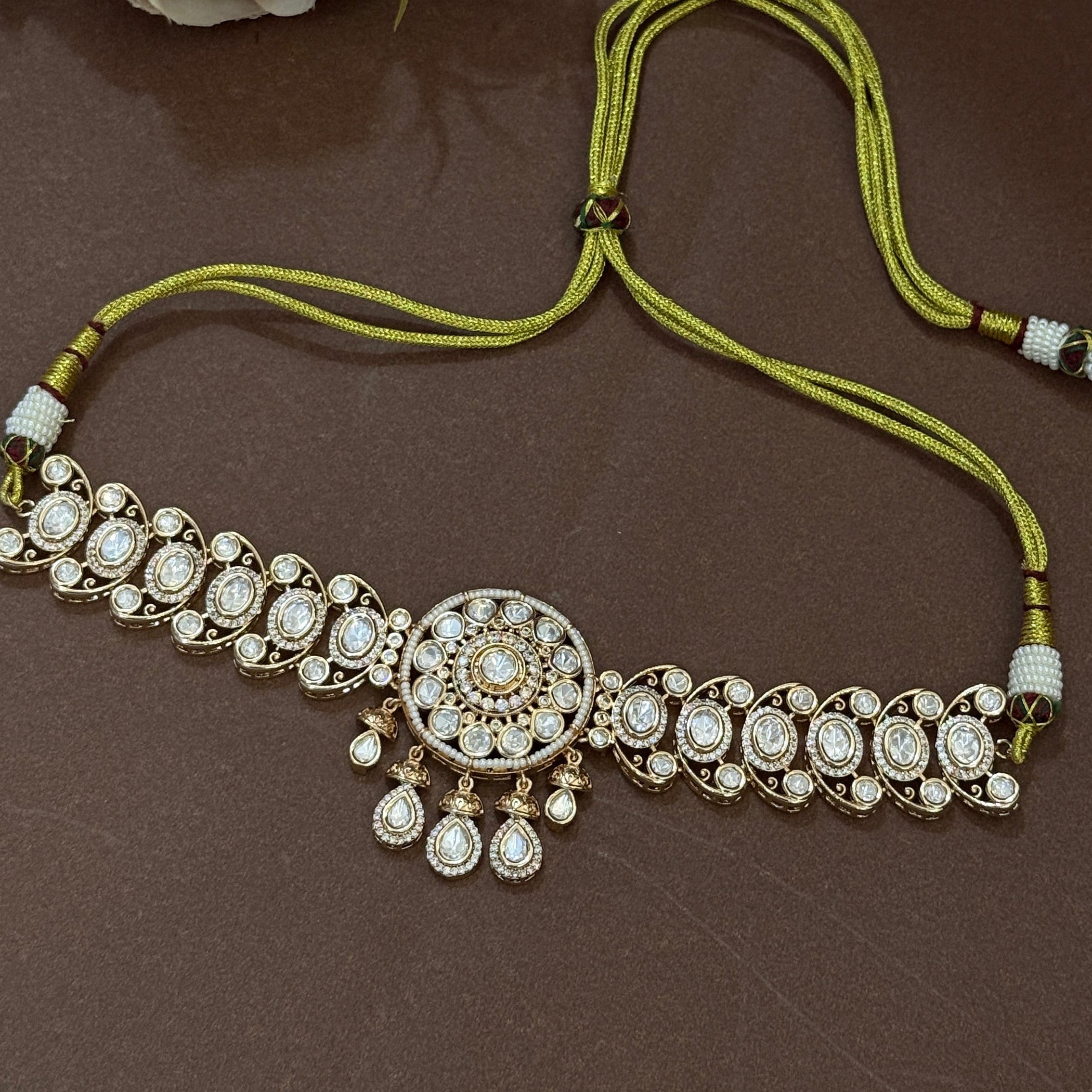 Royal Round Polki Kundan Bridal Necklace Set