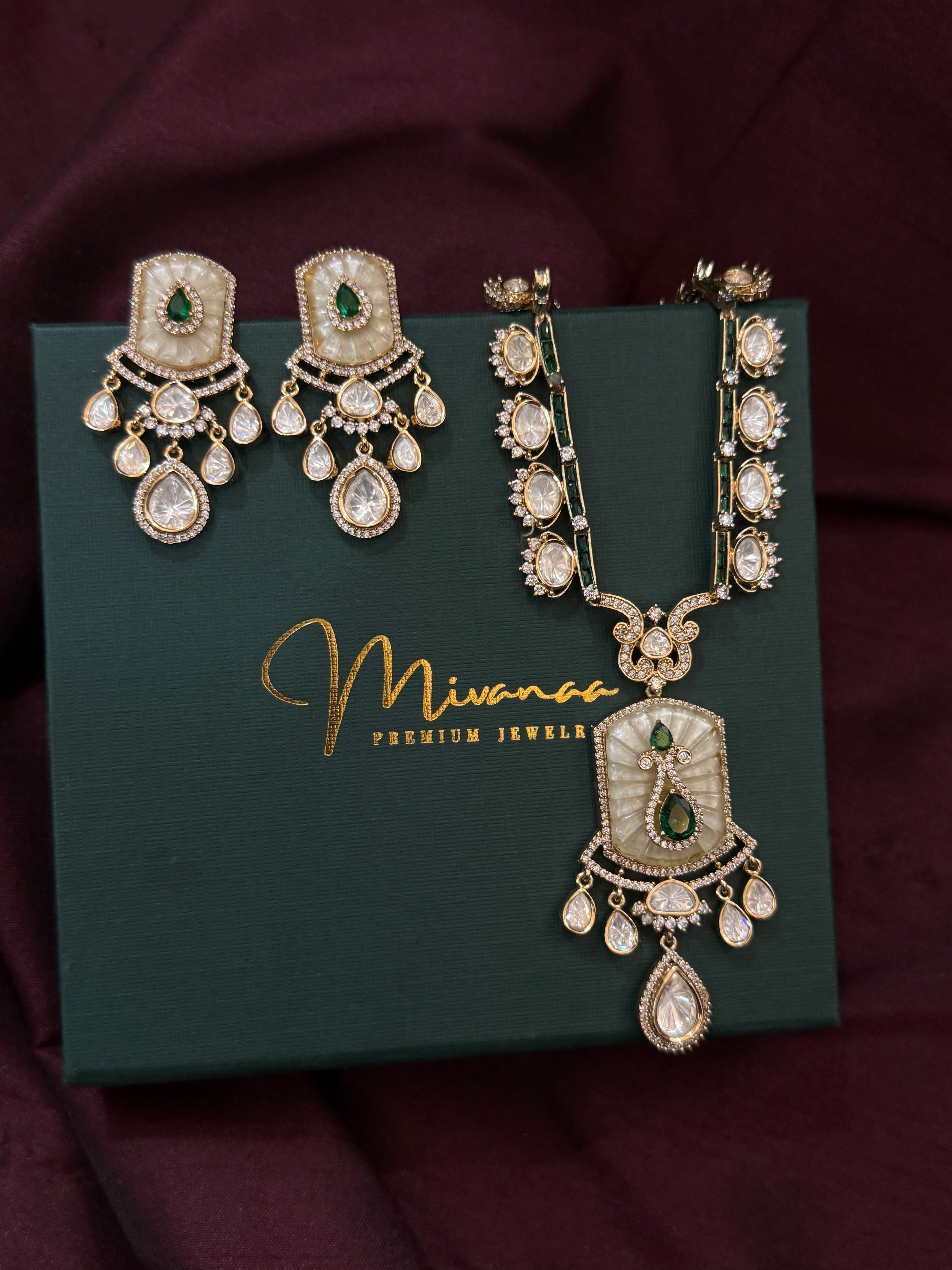 Empress – Polki Emerald Bridal Necklace