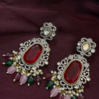 Royal Multicolour Kundan Necklace Set with Earrings