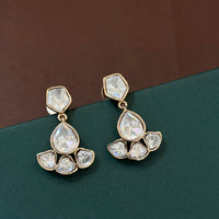 Elegant Polki Kundan Gold Plated Pendant Set