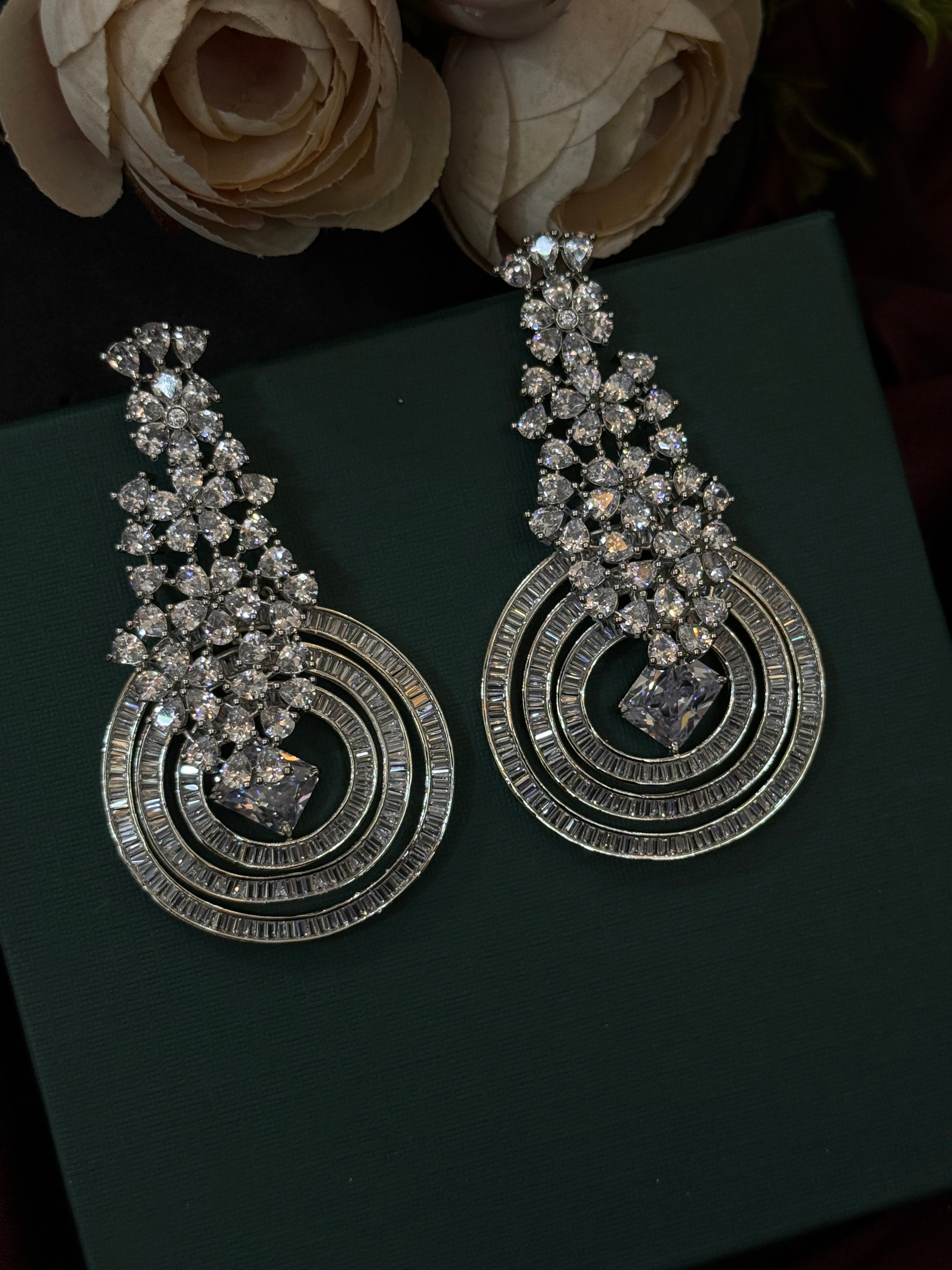 Luxury Zirconia Stone Designer Earrings