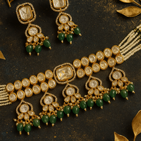 Emerald Empress Real Polki Kundan Choker