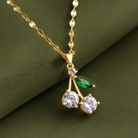 Gold tone AD stone minimal Pendent - Lightwear Jewerly