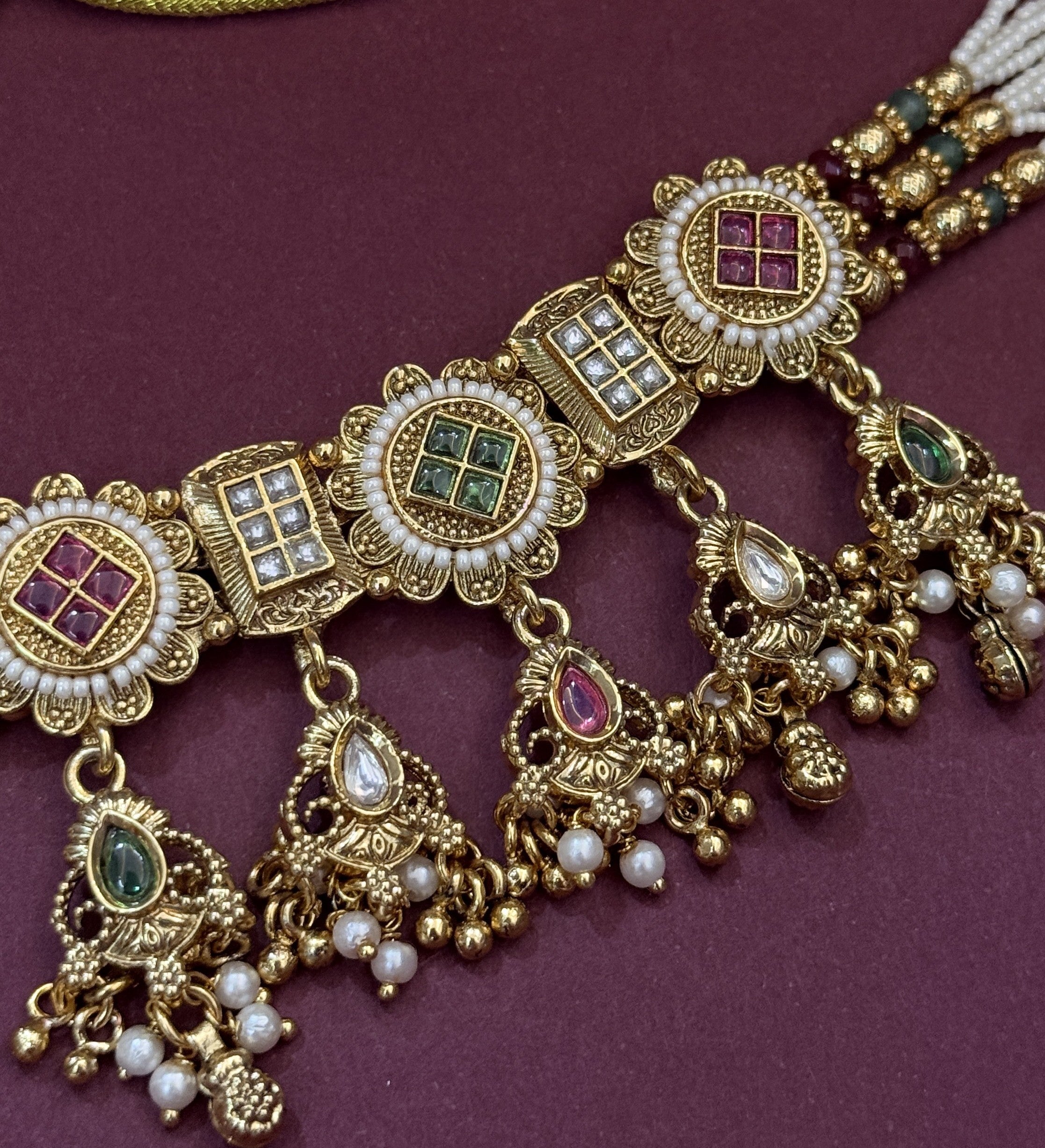 Royal Pearl Kundan Choker Necklace Set