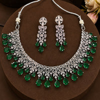 Emerald Eclat Gems- CZ stone Partywear Set