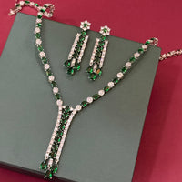 Emerald Green AD Stone Layered Necklace Set