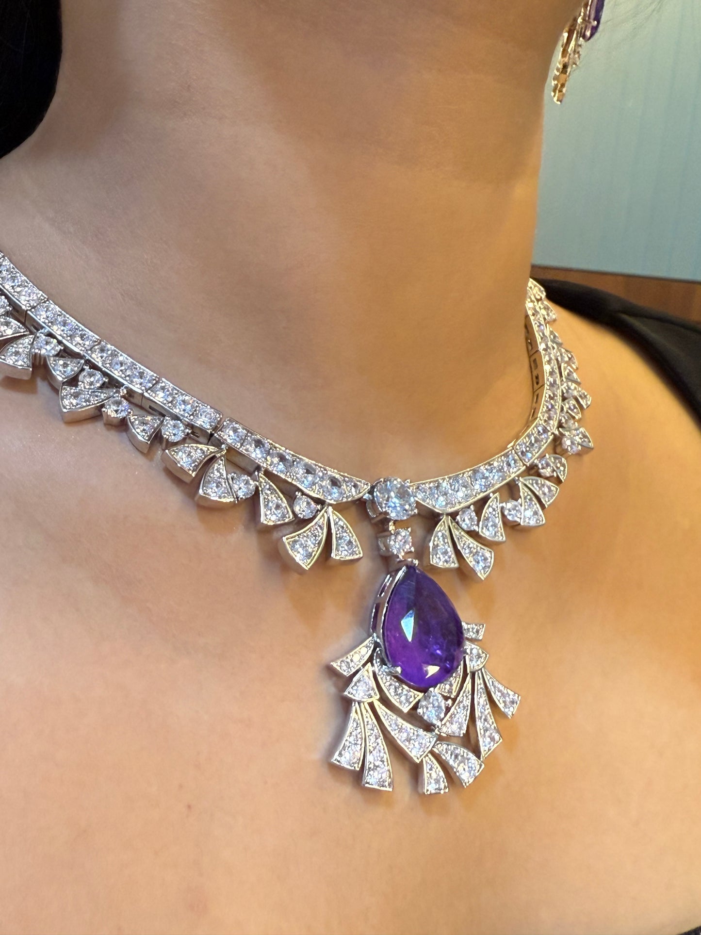 Austrian Crystal Purple Royal Luxury