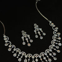 CZ Waterfall Elegance Necklace Set