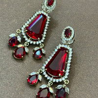 Imperial Ruby American Diamond Necklace Set