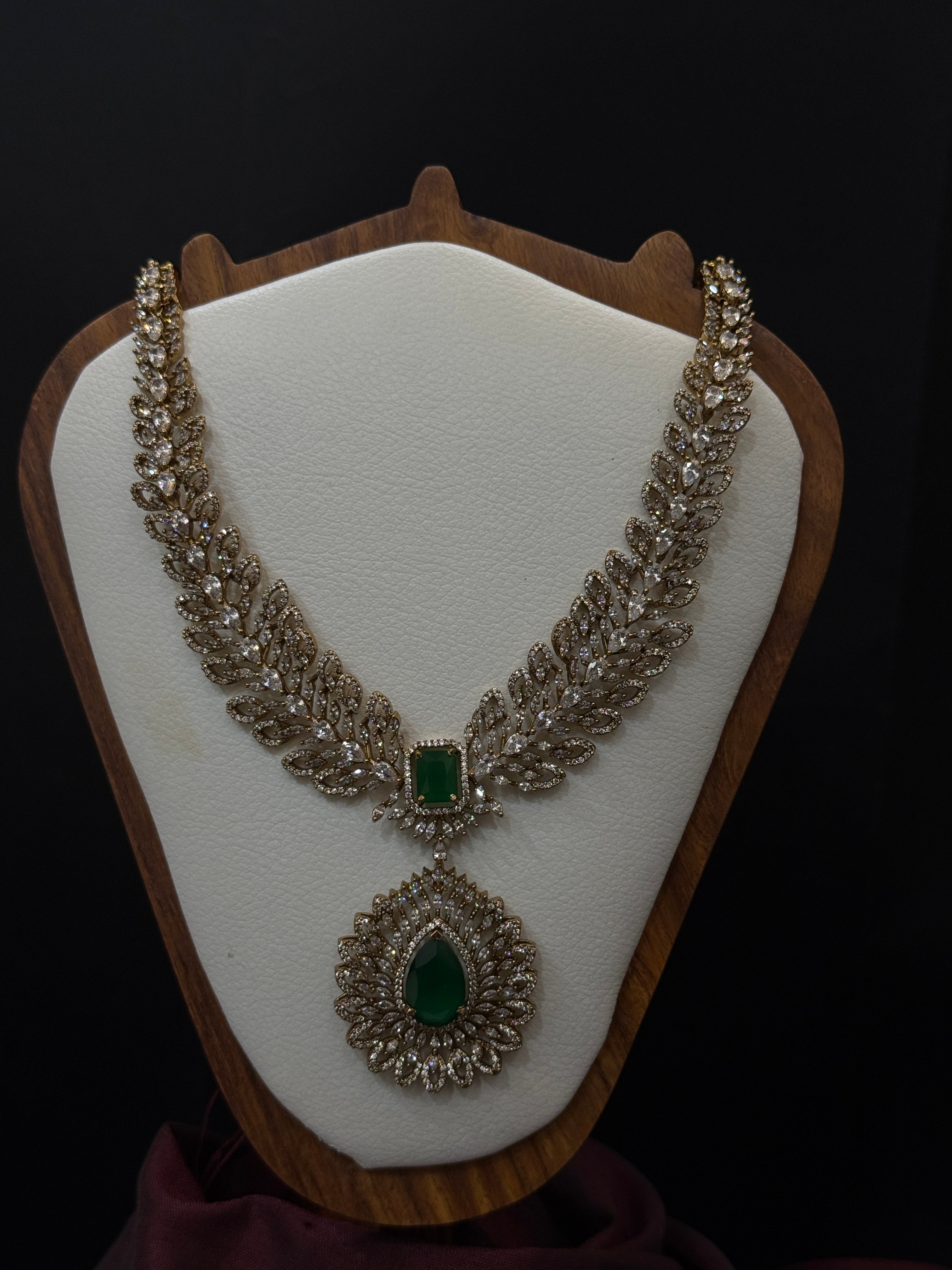 Green Victorian Kundan Necklace Set