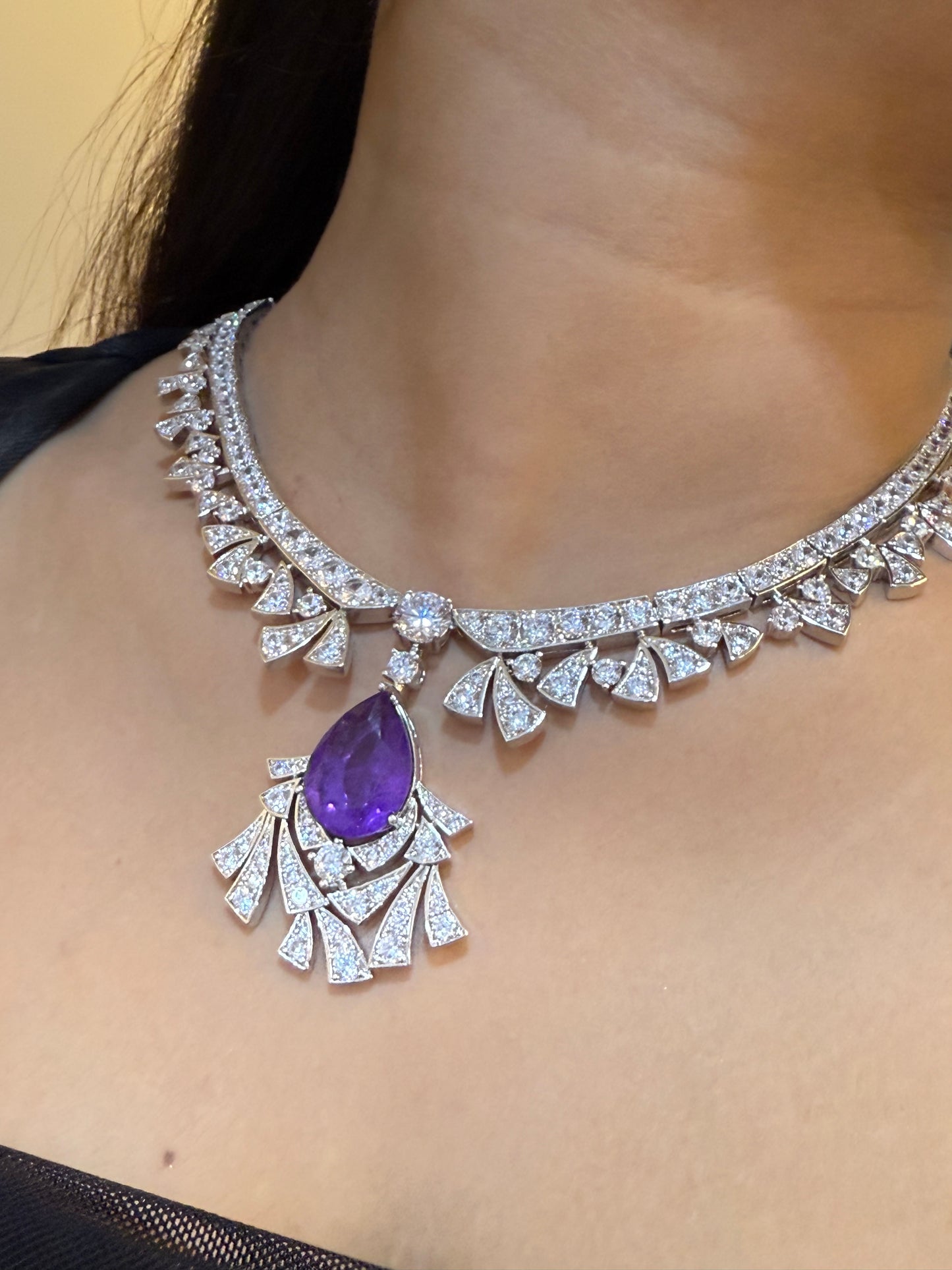 Austrian Crystal Purple Royal Luxury