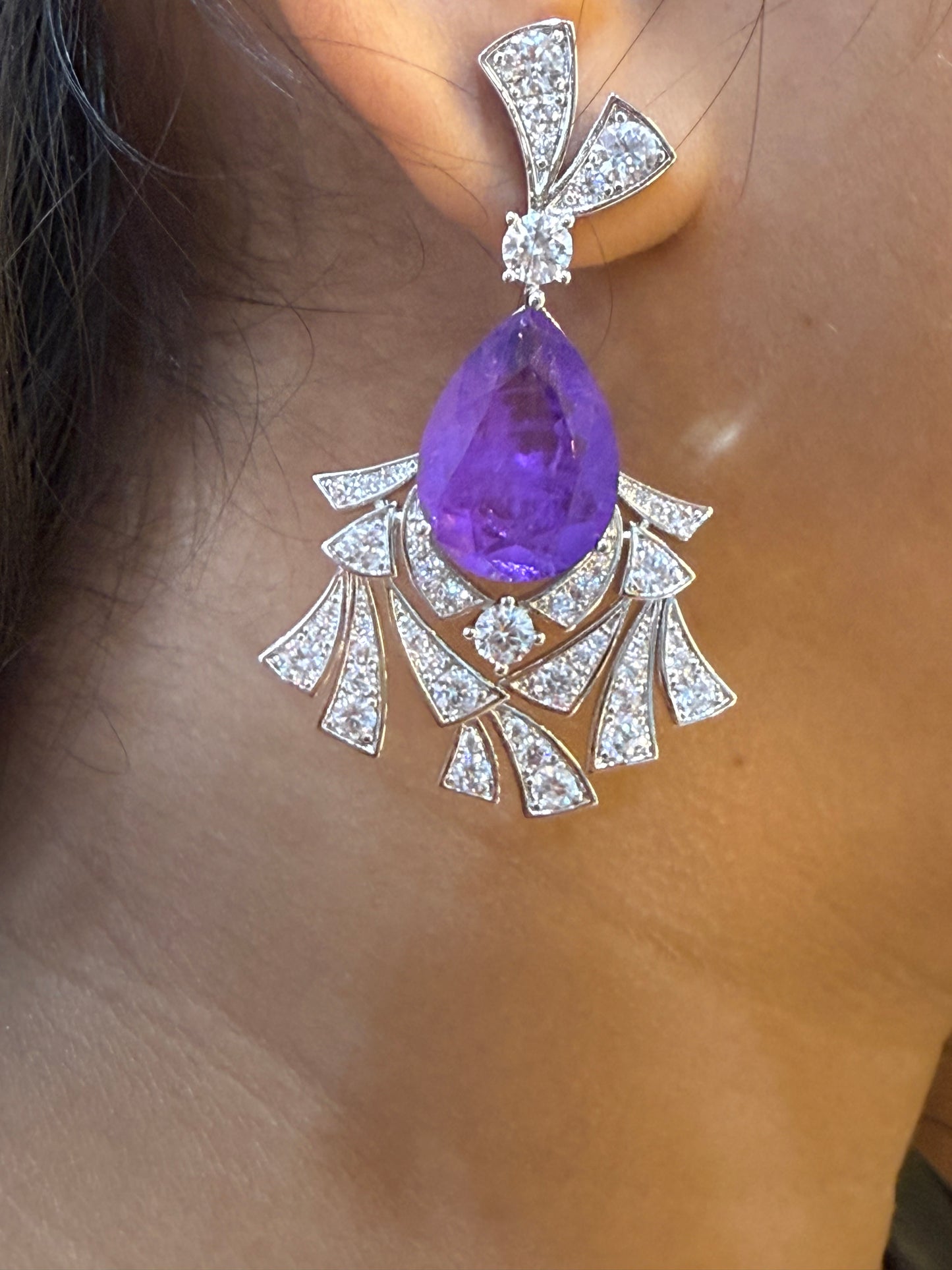 Austrian Crystal Purple Royal Luxury