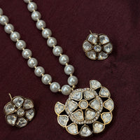 Royal Pearl Mossanite Kundan Set