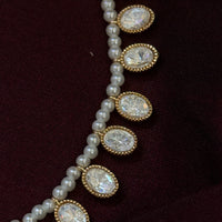Delicate Pearl Polki Kundan Necklace