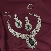 Green Crystal American Diamond Set