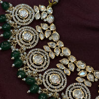 Luxury Real Polki Kundan Bridal Necklace Set with Earrings